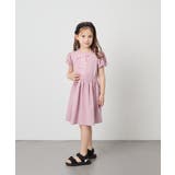 [120-160]【接触冷感/毛玉になりにくい】レースアップフレアワンピース | a.v.v【KIDS】 | 詳細画像5 