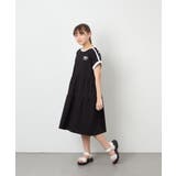 [120-160]【接触冷感/毛玉になりにくい】配色ティアードワンピース | a.v.v【KIDS】 | 詳細画像32 