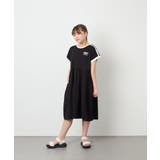 [120-160]【接触冷感/毛玉になりにくい】配色ティアードワンピース | a.v.v【KIDS】 | 詳細画像34 