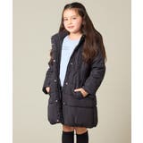 ブラック | [100 160]【フード取り外し可能 お家で洗える】フィット＆フレア中綿ロング… | a.v.v【KIDS】