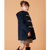 ネイビー | [140-150]【選べる5色展開】ライトフェイクウールダッフルコート | a.v.v【KIDS】