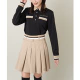 ブラック | レディースゴルフウエア ラインリブポロシャツ | a.v.v【WOMEN】