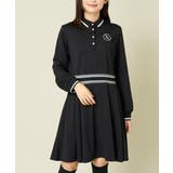 ブラック | レディースゴルフウェア ラインリブポロシャツワンピース | a.v.v【WOMEN】