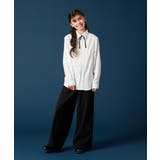 [140-160]【卒服】リボンタイ付きピンタックブラウス | a.v.v【KIDS】 | 詳細画像5 