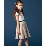 ベージュ | [110 130]【セレモニースタイル】レースジャガードフィット＆フレアワンピー… | a.v.v【KIDS】
