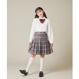 [150-160]【卒服】ラメチェックプリーツスカート | a.v.v【KIDS】 | 詳細画像4 