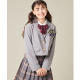 グレー | [150-160]【卒服】【エンブレム付き】ショートテーラードジャケット | a.v.v【KIDS】