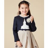 ネイビー | [100-130]【結婚式/セレモニー/オケージョン】スカラップジャケット | a.v.v【KIDS】