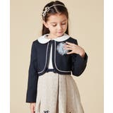 [100-130]【結婚式/セレモニー/オケージョン】パール調衿付きボレロ | a.v.v【KIDS】 | 詳細画像6 