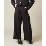 ブラック | [150-160]【卒服】タックワイドパンツ | a.v.v【KIDS】