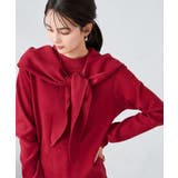 レッド | 三角ニットストール | a.v.v【WOMEN】