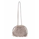 グレージュ | シャギー巾着ショルダーバッグ | a.v.v【WOMEN】