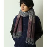 トリコロール(95) | チェック柄ロングマフラー | MK MICHEL KLEIN homme