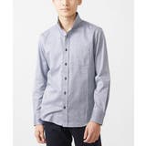 ネイビー | 【日本製生地使用】長袖シャツ/ダイヤシャンブレー | MK MICHEL KLEIN homme