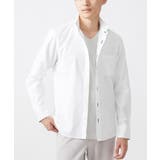 ホワイト | 【日本製生地使用】長袖シャツ/ダイヤシャンブレー | MK MICHEL KLEIN homme