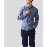 ブルー | 【洗える/日本製生地】ドビーリバーシブルシャツ | MK MICHEL KLEIN homme