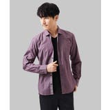 パープル | 【洗える/日本製生地】ドビーリバーシブルシャツ | MK MICHEL KLEIN homme