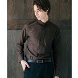 ブラウン(86) | ドビーストライプシャツ | MK MICHEL KLEIN homme