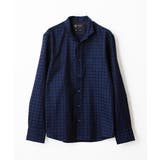 ネイビー(57) | チドリジャガードシャツ | MK MICHEL KLEIN homme