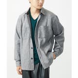 グレー | 【在庫限り/ゆったりサイズ/洗える】ブラッシュドメルトンCPOシャツ | MK MICHEL KLEIN homme