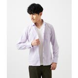 ピンク | 【洗える/日本製生地使用】シャドーバイヤスストライプシャツ | MK MICHEL KLEIN homme