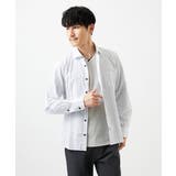 ホワイト | 【洗える/日本製生地使用】シャドーバイヤスストライプシャツ | MK MICHEL KLEIN homme