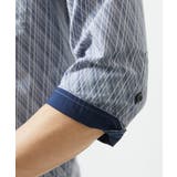 【日本製生地使用】シャドーバイヤスストライプ七分袖シャツ | MK MICHEL KLEIN homme | 詳細画像20
