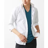 ホワイト | 【ON/OFF対応】七分袖リバーストライプシャツ | MK MICHEL KLEIN homme