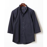 ダークグレー | 【ON/OFF対応】七分袖リバーストライプシャツ | MK MICHEL KLEIN homme