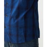 【大きいサイズあり】七分袖シャツ/インディゴタイプライターチェック | MK MICHEL KLEIN homme | 詳細画像14