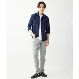 【大きいサイズあり】七分袖シャツ/インディゴタイプライターチェック | MK MICHEL KLEIN homme | 詳細画像15