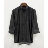 ブラック | スタンドカラーシャツ / カラーヨウリュウ | MK MICHEL KLEIN homme