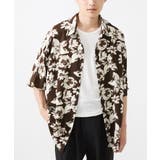 ブラウン | ドルマンスリーブ花柄シャツ | MK MICHEL KLEIN homme