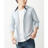 グレー | 【大きいサイズあり】七分袖シャツ/リネンレーヨン | MK MICHEL KLEIN homme