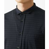 【吸水速乾】シアーボーダー七分袖シャツ | MK MICHEL KLEIN homme | 詳細画像13