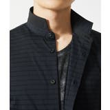 【吸水速乾】シアーボーダー七分袖シャツ | MK MICHEL KLEIN homme | 詳細画像14