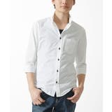 ホワイト | 【吸水速乾】シアーボーダー七分袖シャツ | MK MICHEL KLEIN homme