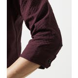【洗える】清涼ブロックサッカー七分袖シャツ | MK MICHEL KLEIN homme | 詳細画像8