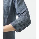 【7分袖/洗える】スタンドカラーシャツ / ストライプサッカー | MK MICHEL KLEIN homme | 詳細画像14