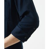 【7分袖/洗える】スタンドカラーシャツ / ストライプサッカー | MK MICHEL KLEIN homme | 詳細画像27