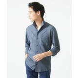 【7分袖/洗える】スタンドカラーシャツ / ストライプサッカー | MK MICHEL KLEIN homme | 詳細画像9