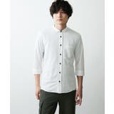 ホワイト | カノコ七分シャツ | MK MICHEL KLEIN homme