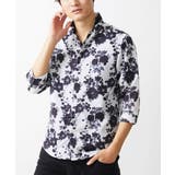 ホワイト | モノトーンフラワーシャツ | MK MICHEL KLEIN homme