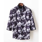 ブラック | モノトーンフラワーシャツ | MK MICHEL KLEIN homme