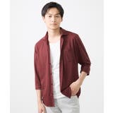 【大きいサイズあり】七分袖シャツ/ミストワッシャーカノコ | MK MICHEL KLEIN homme | 詳細画像2