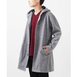 グレー | フードコーディガン ブラッシュドメルトンジャージ | MK MICHEL KLEIN homme