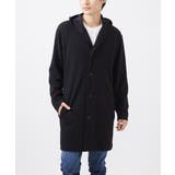 ブラック | 【洗える】2トーンシングルストライプフードカーディガン/ | MK MICHEL KLEIN homme
