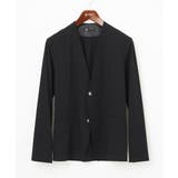 ブラック(94) | 【セットアップ対応】ノーカラーカーディガンジャケット/ニュートラルストレッチ | MK MICHEL KLEIN homme