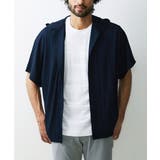 ネイビー(58) | ボタンレスフードカーディガン | MK MICHEL KLEIN homme