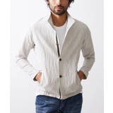 アイボリー | リネンワッシャースタンドカラージャケット | MK MICHEL KLEIN homme